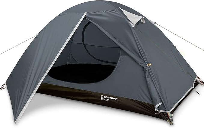 Bessport Camping Tent 1/2 Person Tent Waterproof Two Doors Backpacking Tent Easy Setup Lightweight for Outdoor, Hiking Mountaineering Travel