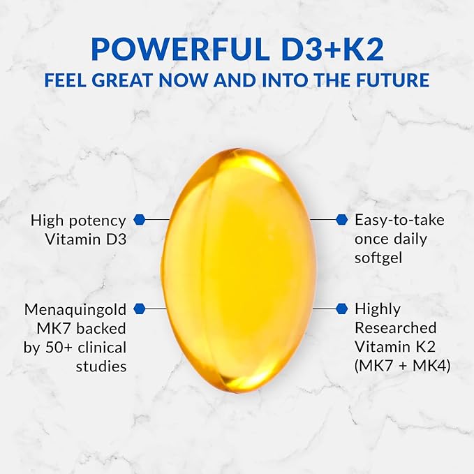 BioTrust Sol Joy, High-Potency Vitamin D3 K2 – High Potency (50 mcg)