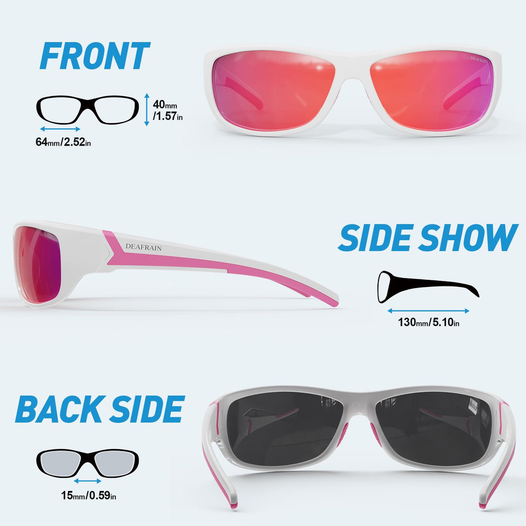 DEAFRAIN Polarized Sunglasses for Men Women Sports Driving Fishing Cycling Running UV Protection