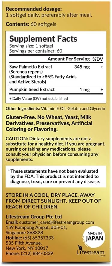 AFC Japan Prostate Sensei Supreme – Saw Palmetto Supplement for Men with Fatty Acids & Sterols – Supports Urinary Flow, Bladder Function, Hair Health – Natural Prostate Support Formula, 2 Month Supply