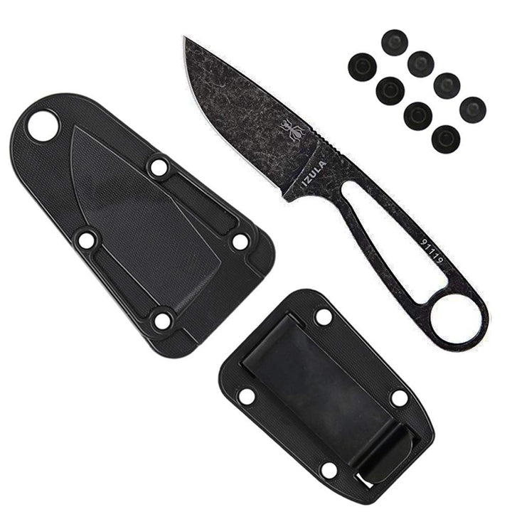 ESEE Izula Fixed Blade Knife w/Molded Polymer Sheath and Clip Plate