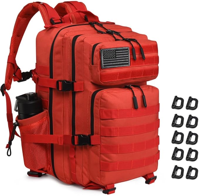 Military Tactical Backpack 45L Large Tactical Backpack for Men, Hiking Rucksack With Bottle Holder