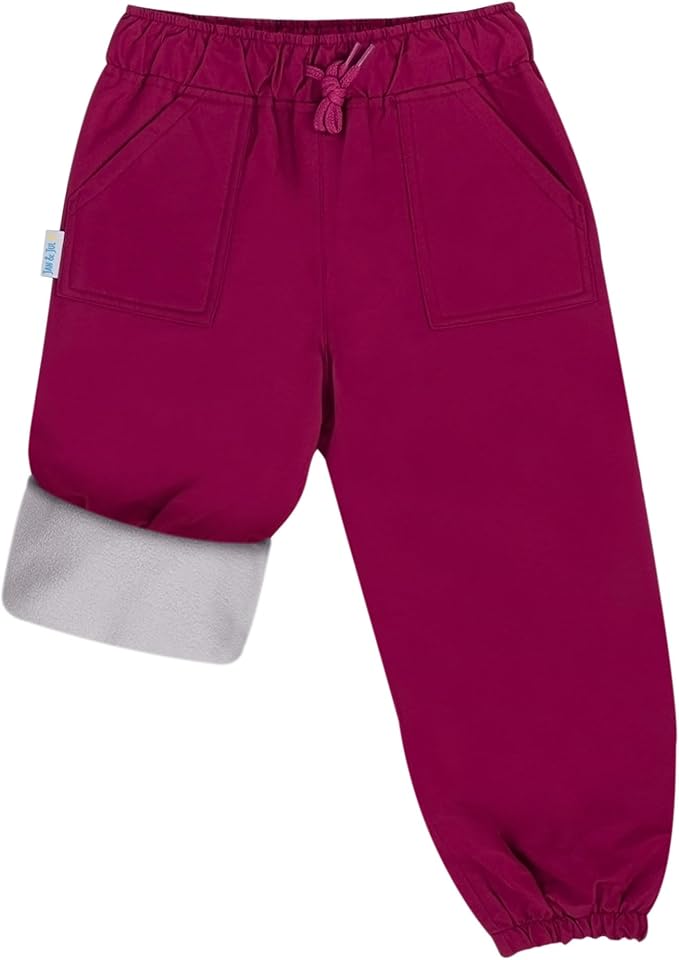 JAN & JUL Waterproof Fleece Lined Snow and Rain Pants for Toddlers and Kids