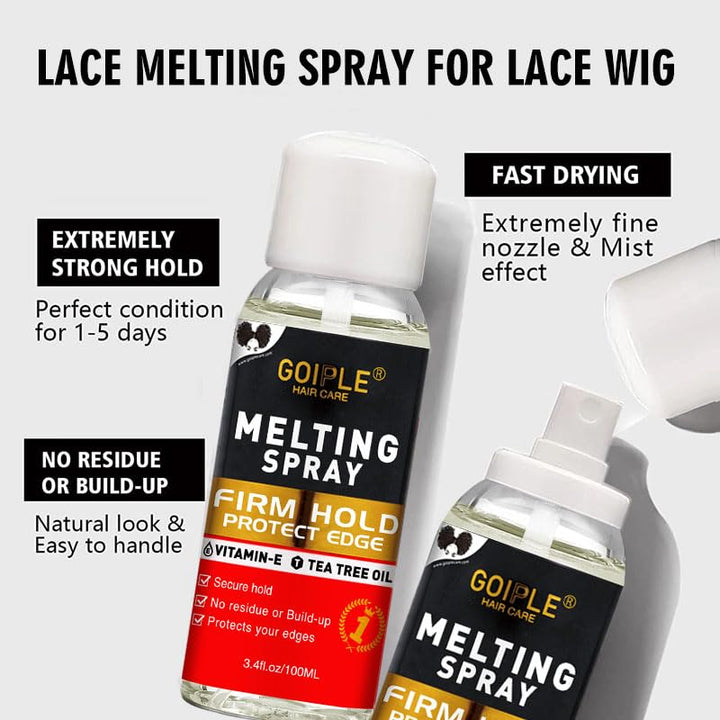 Hair Extension Adhesive Spray Kit - Lace Front Wig & Closure Glue, No Melt for Wigs & Extensions