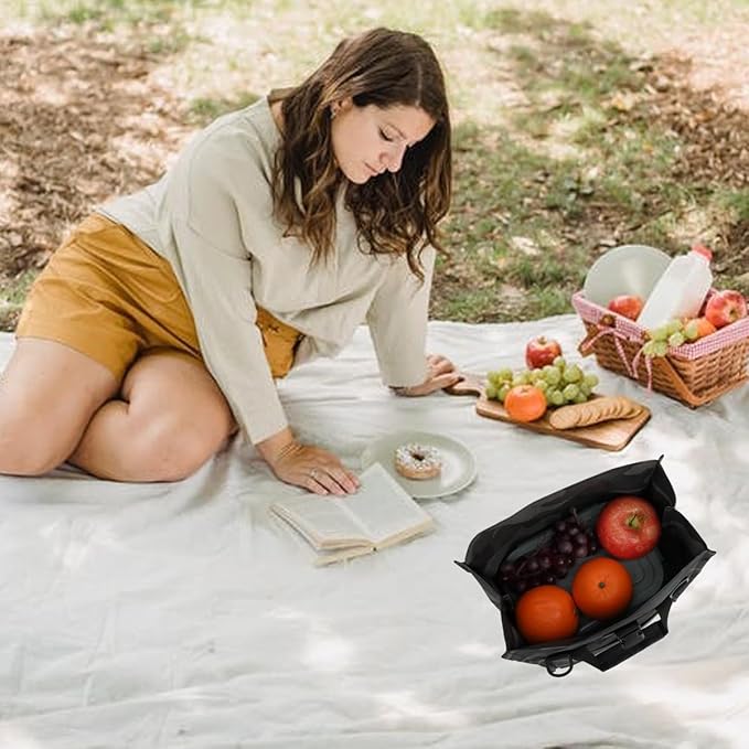 Insulated Lunch Bag for Men/Women,Roll top Reusable Lunch Box with Adjustable Shoulder Strap,Thermal Lunch Cooler Tote Container for Adults Work Office Picnic,Black Camouflage