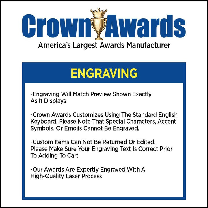 Crown Awards Valedictorian Plaque, 8 x 10 Valedictorian Plaque with Custom Engraving Included Prime