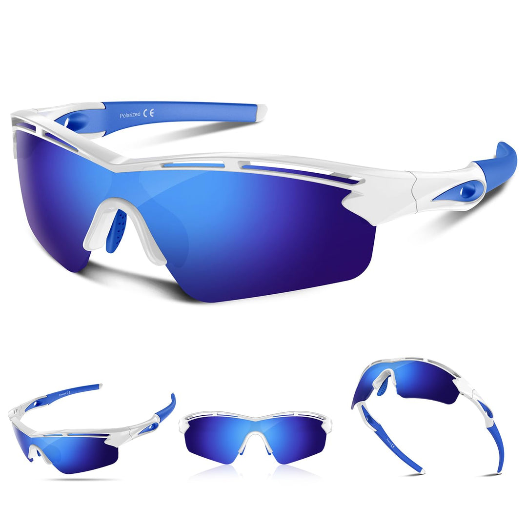Polarized Sports Sunglasses for Men Women Youth Baseball Cycling Running Driving Fishing Tennis Golf Motor TAC UV400 TR90