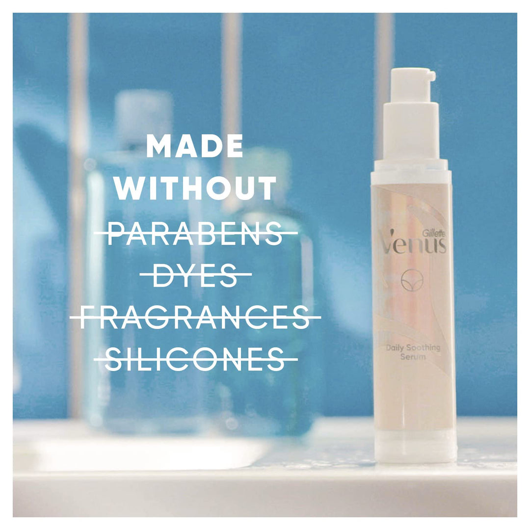 Gillette Venus Intimate Grooming Daily Soothing Serum Reduce Ingrown Hair for Pubic Hair and Skin, Bikini Post Shave Serum