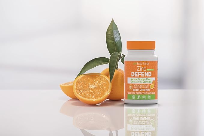 – Zinc Orange Defend - 100 Lozenges - Natural Orange Flavor Zinc–Lozenges - Immune Boost, Cold Relief, Non-GMO, Zinc Acetate & Vitamin C - 2-Pack