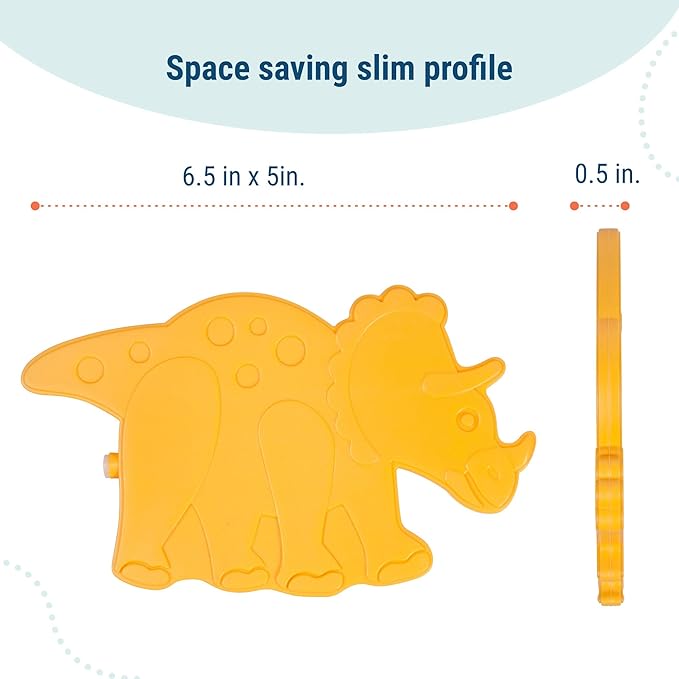 Wildkin Kids Ice Packs (4 Packs) for Boys & Girls, Perfect for Daycare & Preschool Slim & Reusable Ice Packs, Keep Lunches Fresh & Cool for School & Travel, Portable Ice Packs for Kids (Dinosaur)