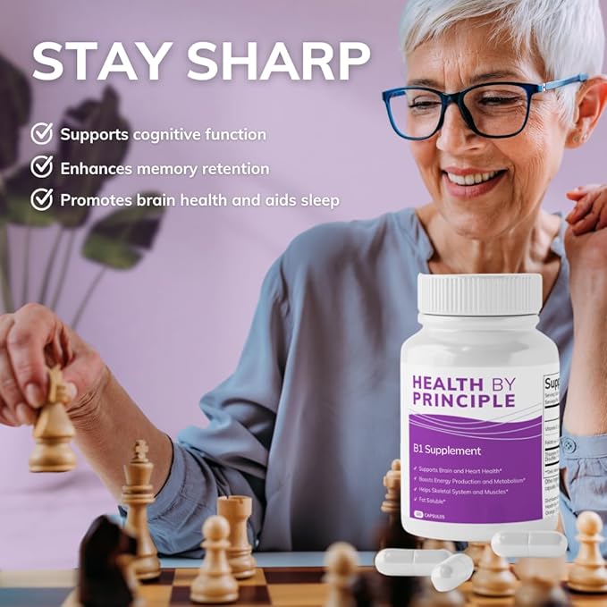 B1 Supplement(TTFD) – Energy Production, Cognitive Health,Digestion Support – 100 Capsules