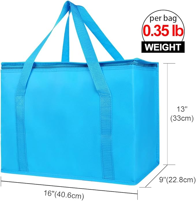 Insulated Reusable Grocery Shopping Bags, 4 Packs