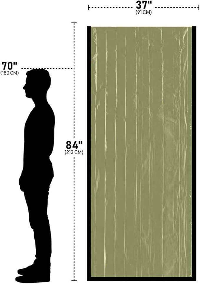 2-Person Emergency Sleeping Bag, Ultra Lightweight Waterproof Thermal Bivy Sack Cover, XL Emergency Shelter Survival Kit for Hiking Outdoor Camping …