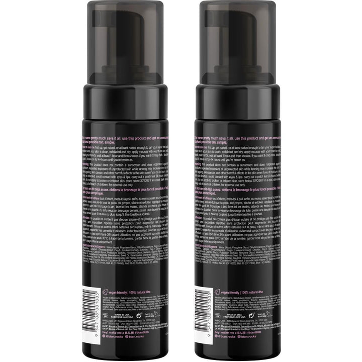 Ultra Dark Self Tanner Mousse Bundle | Fast 1-Hour Express Tanning Foam - 6.7 Fl Oz