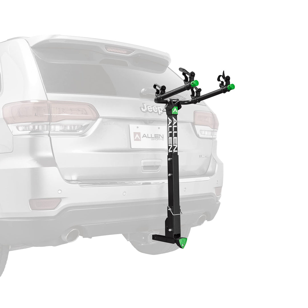 Allen Sports Deluxe Locking Quick Release 2-Bike Carrier for 2 in. and 1 1/4 in. Hitch, Model ZN522Q, Black