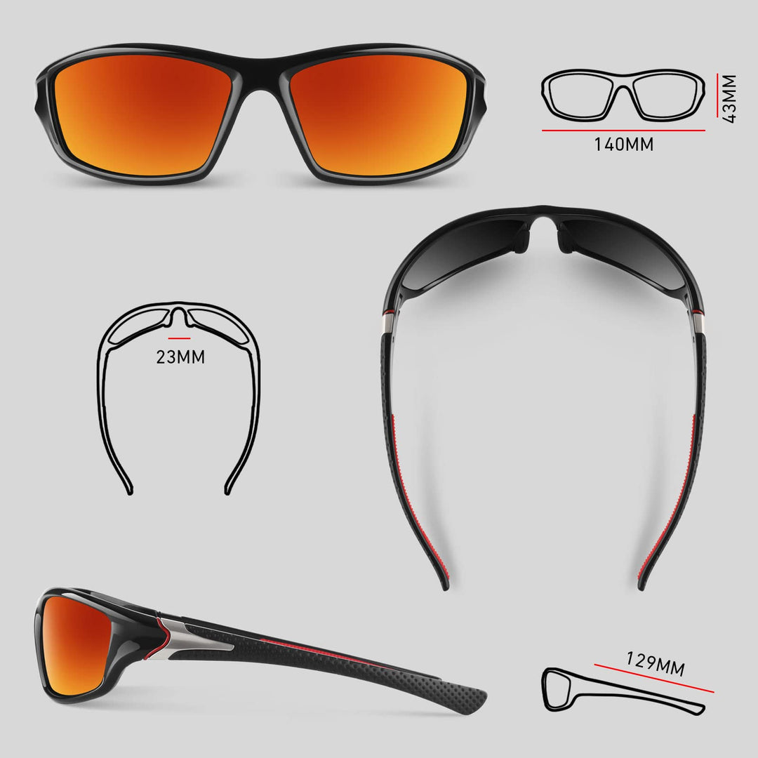 WEAROYO Polarized Sports Sunglasses for Men Women,Cycling Running Driving Fishing Trekking Sun Glasses 100% UV Protection