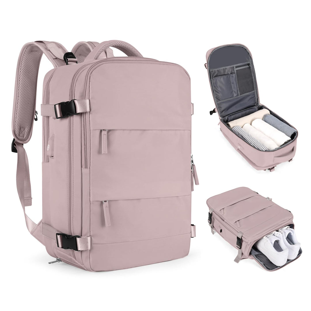 coofay Large Travel Backpack For Women Men Airline Approved Carry On Backpack Flight Approved Waterproof Sports Backpack Casual Daypack Hiking Backpack