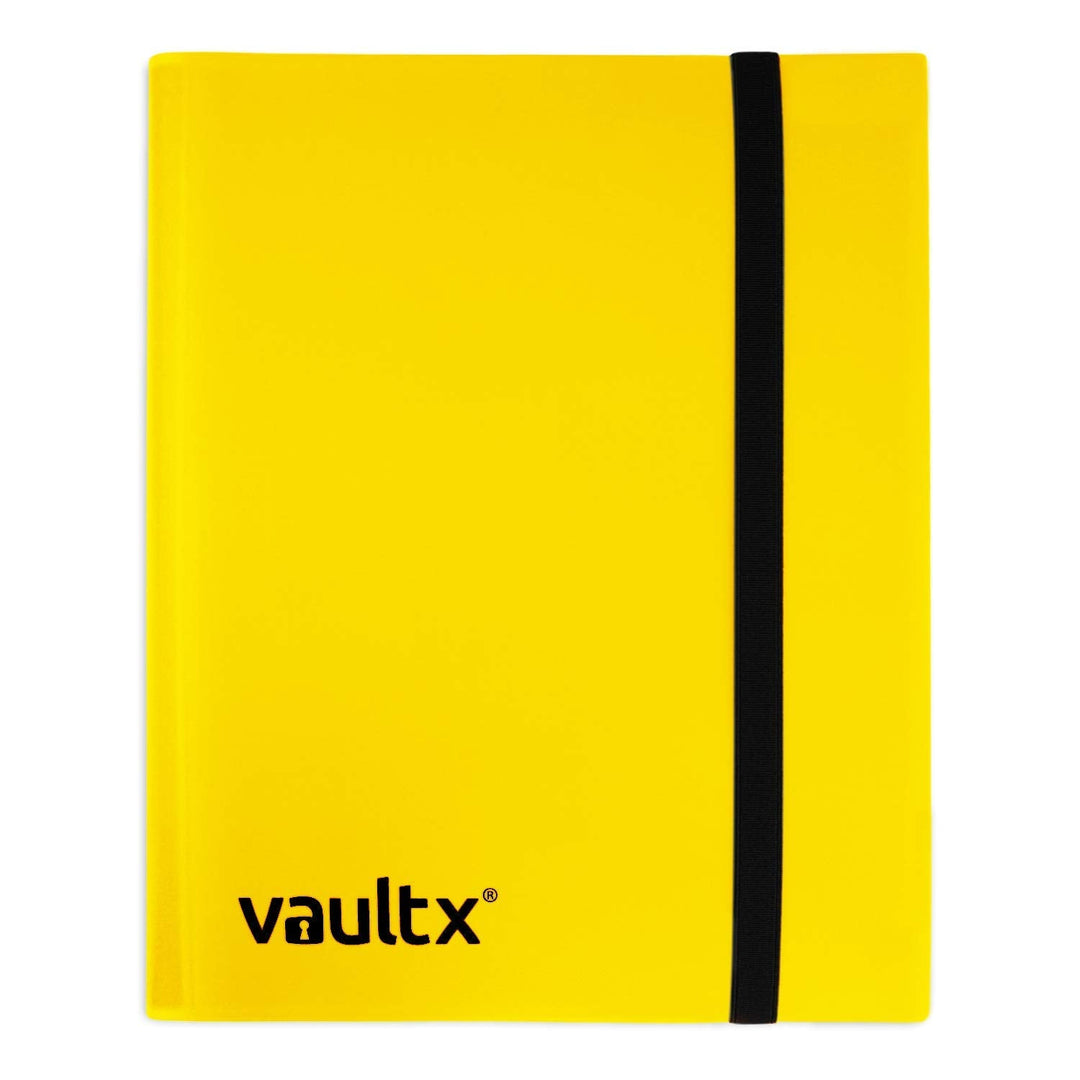 Vault X Binder - 9 Pocket Trading Card Album Folder - 360 Side Loading Pocket Binder for TCG (Yellow)