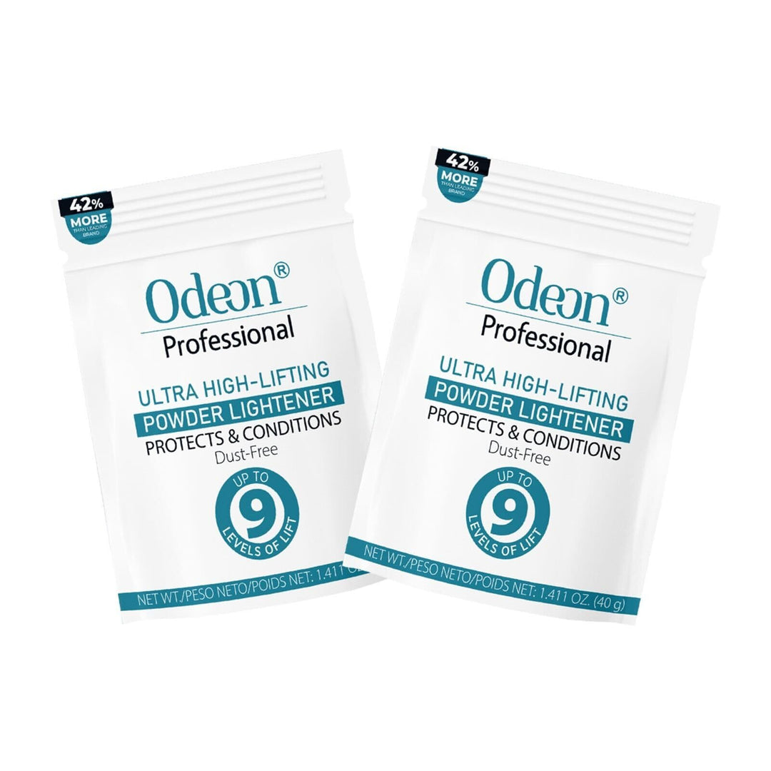 Odeon Ultra-Lifting Hair Bleach Powder - Up to 9 Levels Lightening, Perfect for Balayage, Highlights & Full Bleaching, 3oz