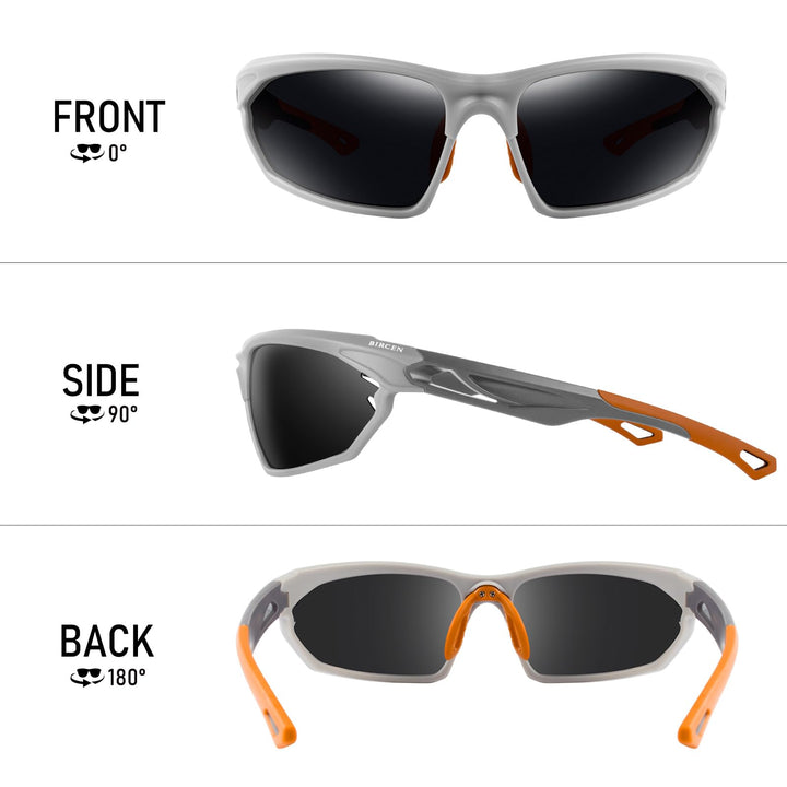 BIRCEN Polarized Sport Sunglasses for Men - Women UV Protection Shades for Motorcycle Golf Baseball Cycling Fishing Driving