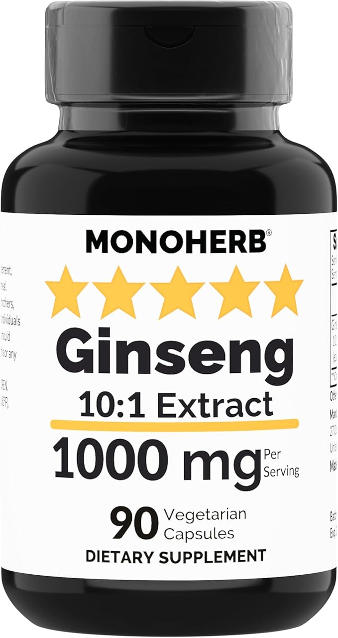 Ginseng Extract 1000 mg - 90 Vegetarian Capsules