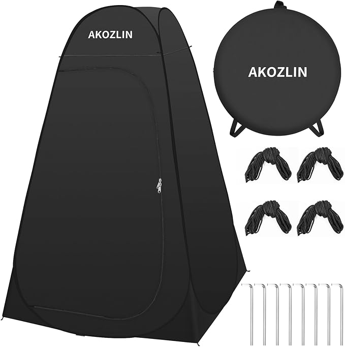 AKOZLIN Portable Pop Up Shower Tent Instant Privacy Dressing Changing Tent Outdoor Shower Room Camp Toilet Tent