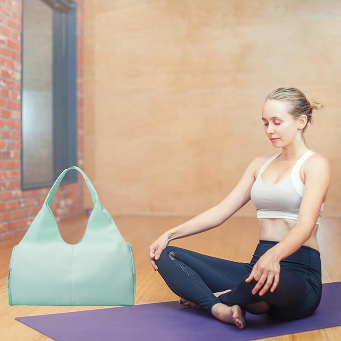 forestfish Yoga Gym Bag for Women with Shoes Compartment & Wet Dry Storage Pockets Lightweight Duffel Bag