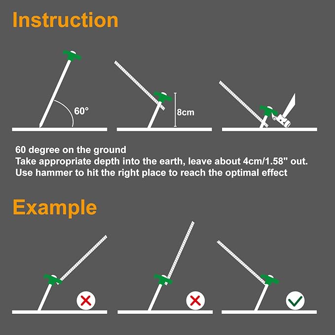 ABCCANOPY Tent Stakes Camping Tent Stakes, 10pc-Pack (Green)