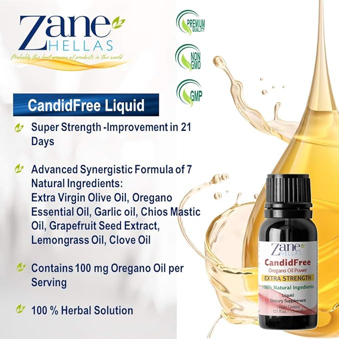 Zane Hellas Candidfree Liquid 100% Herbal Formula. Gut Health Support. Colon Health Support. Intestinal Flora Support. 0.5fl.oz - 15ml