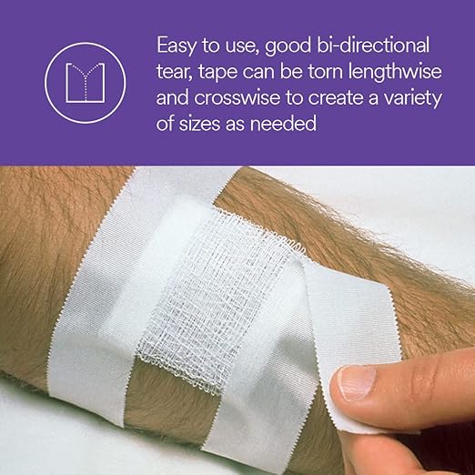 3M™ Durapore™ Surgical Tape 1538S-1, Single-patient Use Roll, 1 in x 1.5 yd (2.5 cm x 1.37 m), 100 Roll/Carton, 5 Carton/Case