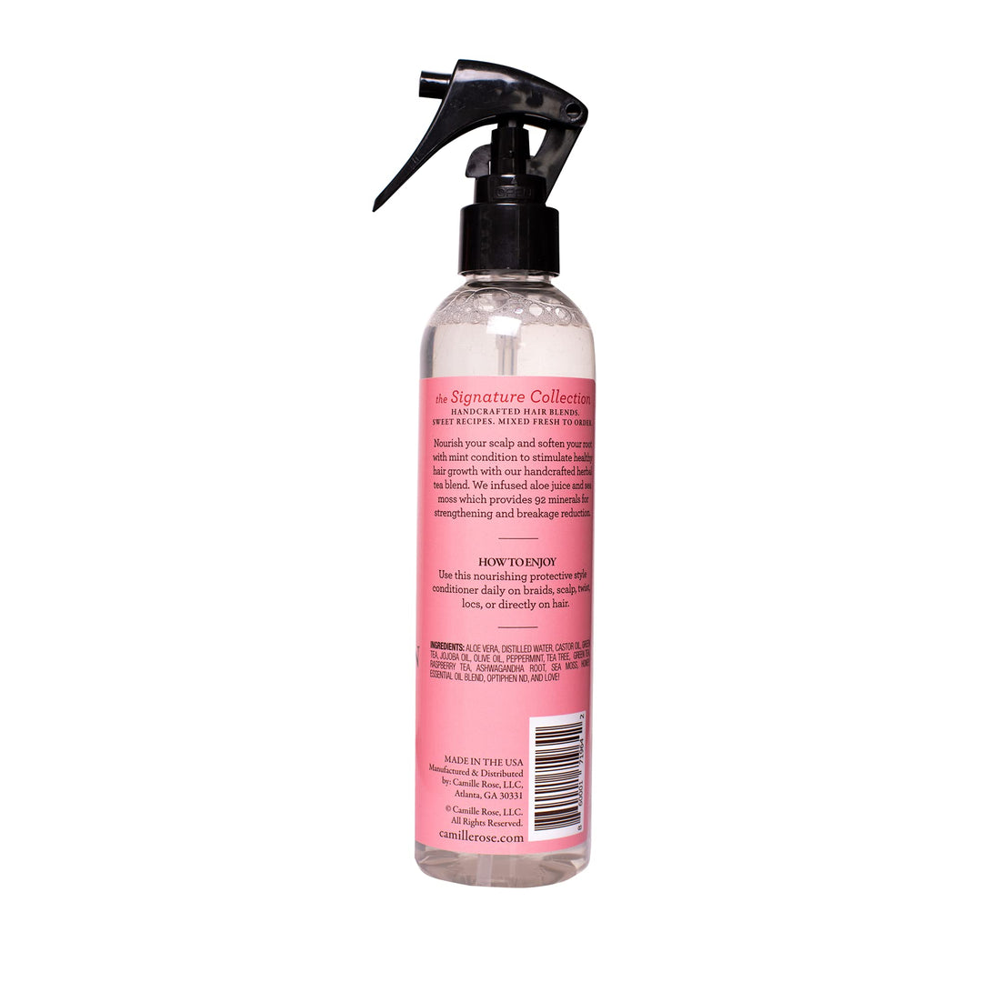 Camille Rose Mint Condition Braid and Scalp Spray, with Aloe Vera and Sea Moss to Hydrate, Reduce Breakage, and Nourish the Scalp, 8 fl oz