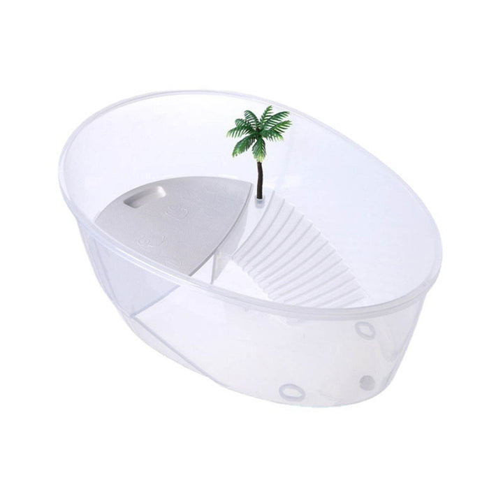 mfkdald Turtle Tank Aquarium, Turtle Habitat Reptile Plastic Terrarium Safe Durable, Turtle Tank With Lid Prevent Tortoise From Climbing Escaping