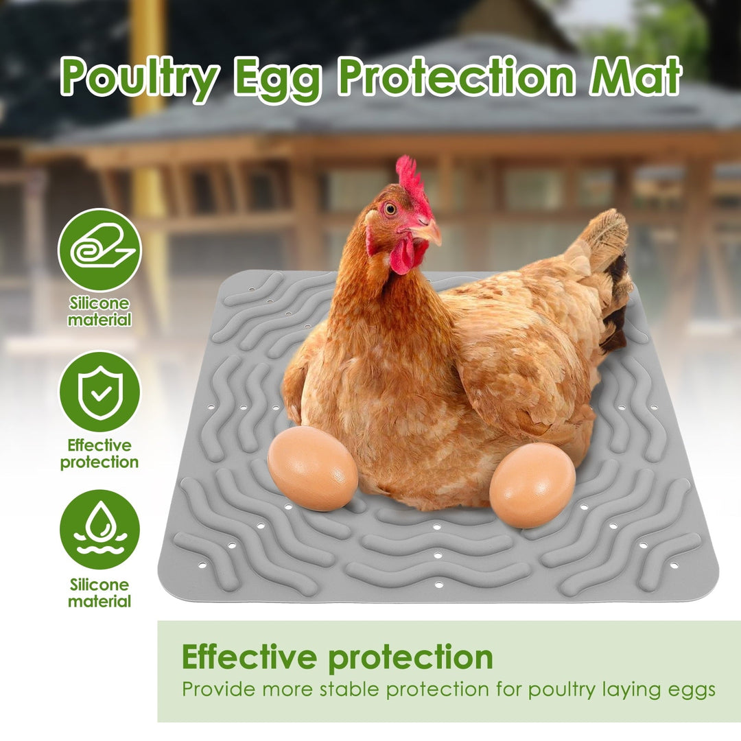 LINFANG 4Pcs Chicken Nesting Pad 12 inch Washable Nesting Box Mat Reusable Soft Silicone Chicken Bedding Pad Laying Egg Mat for Hens Laying Egg