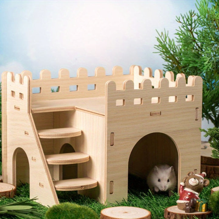 Cage Delicate Hamster House Houses Hideouts Guinea Mouse Supply Wear-resistant Wooden Rat