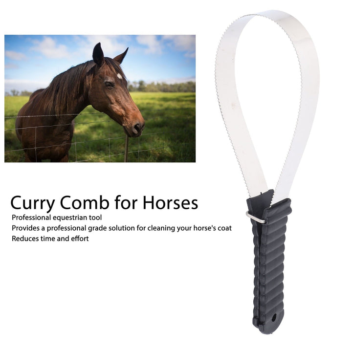 Durable Horse Grooming Tool, Stainless Steel Curry Comb For Safe  Easy Hair Removal, 5.5"
