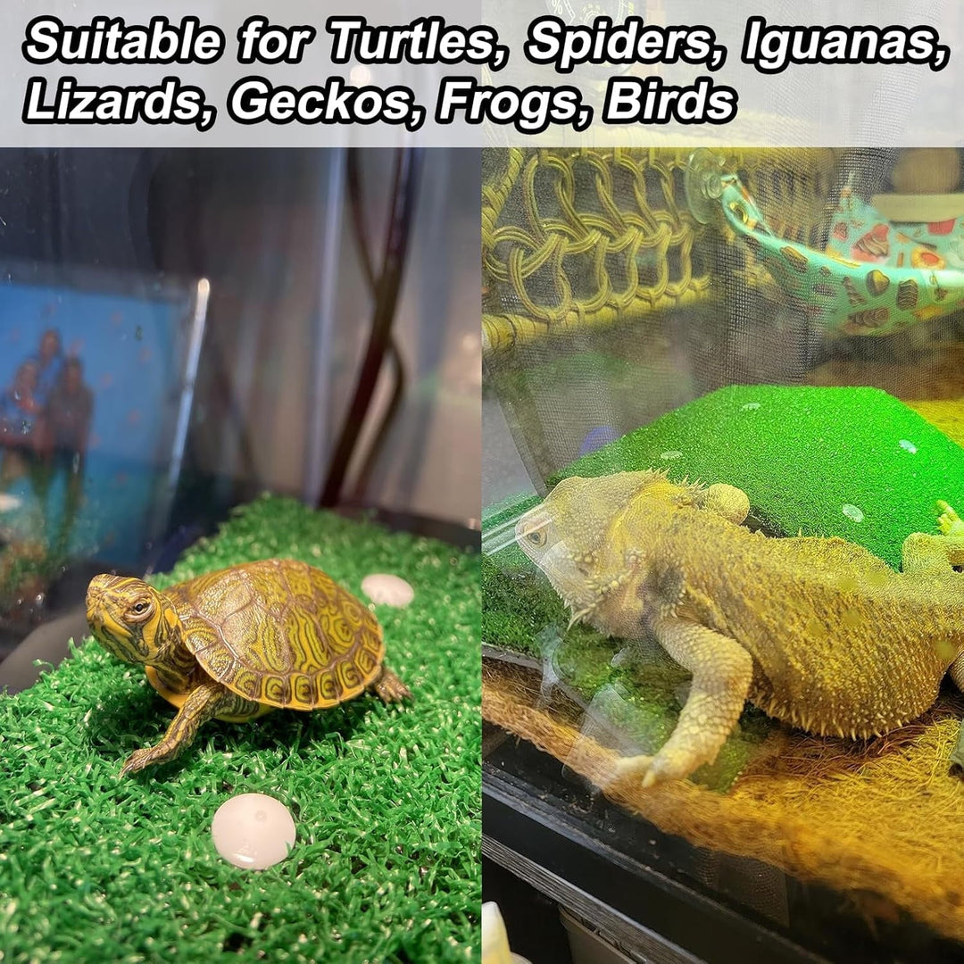 2 Pcs Hermit Crab Climbing Toys Simulation Grass Turtle Ramp Climb Ladder for Aquarium Terrarium Habitat Supplies Hermit Crab Cage Accessory Reptile Basking Platform for Amphibian Frogs Birds