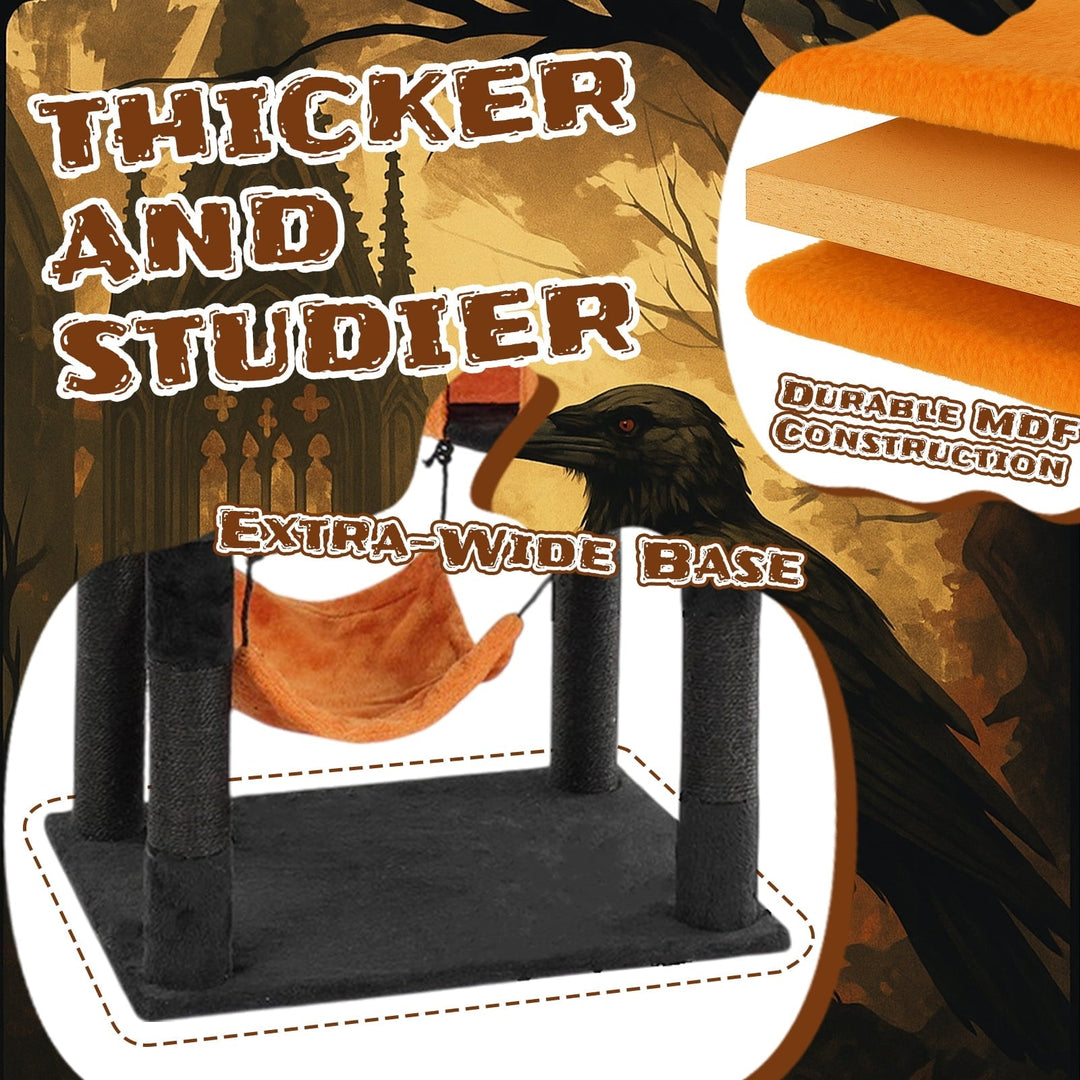 ZephyPaws 61 in Gothic Cat Tree,Large Cat Tower for Indoor Cats,Plush Multi-Level Cat Condo with 5 Scratching Posts,3 Perches,2 Caves,2 Hammock,2 Pom Poms,Black Red