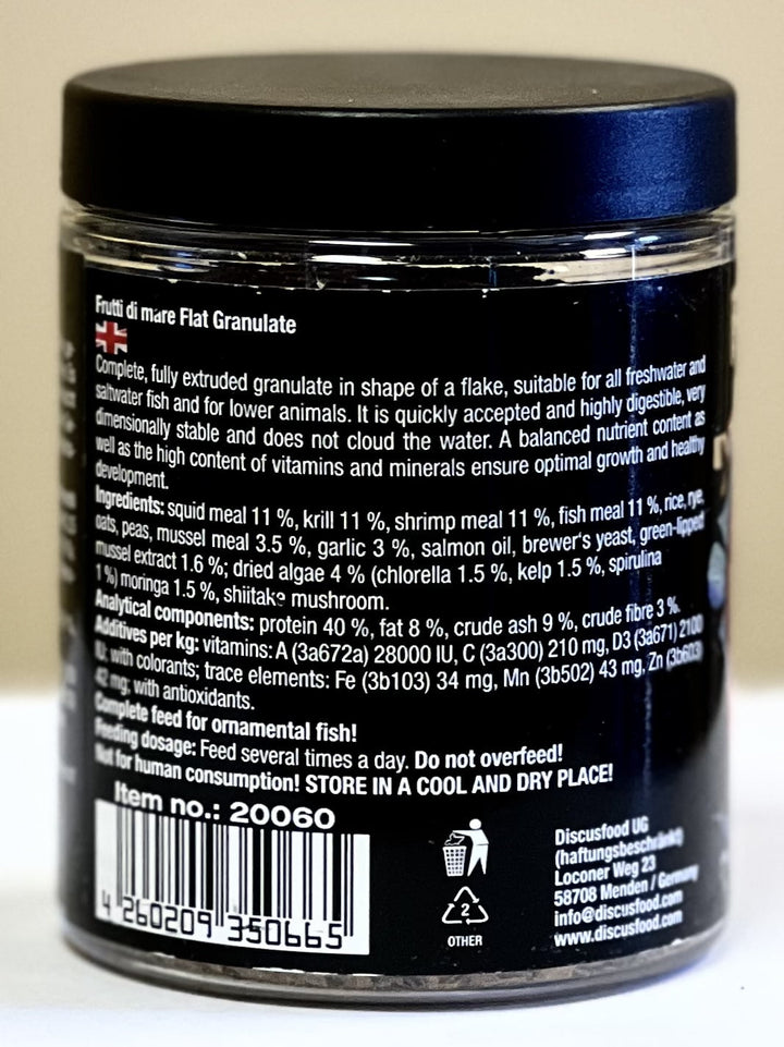 Discusfood Frutti Di Mare, Fish Food Flakes, 2.82 oz