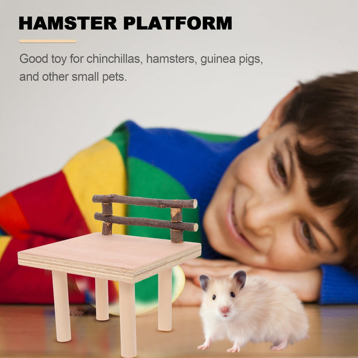 jojofuny Pet Playing Platform Wooden Toy Assorted Color 1Set 5.89X5.89X3.54Inch