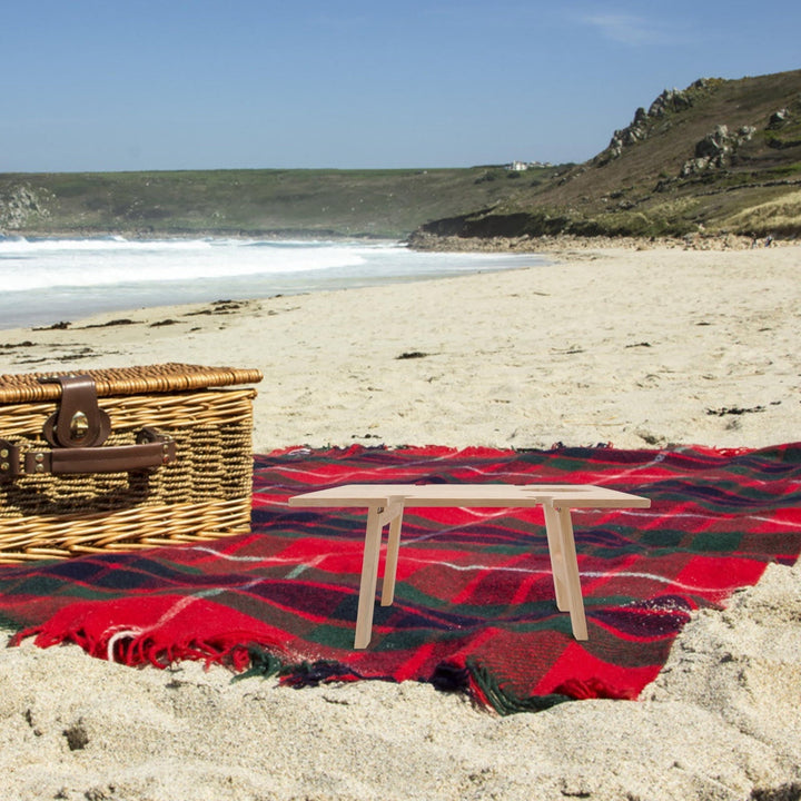Raindrops 1 Pc Mini Picnic Table Travel Outdoor Small Table for Adults 34x11.8in