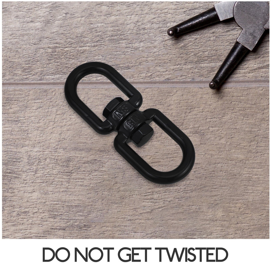 NICEXMAS Swivel Eye Hook Black For Porch Swing Chain Heavy Duty 1Pcs