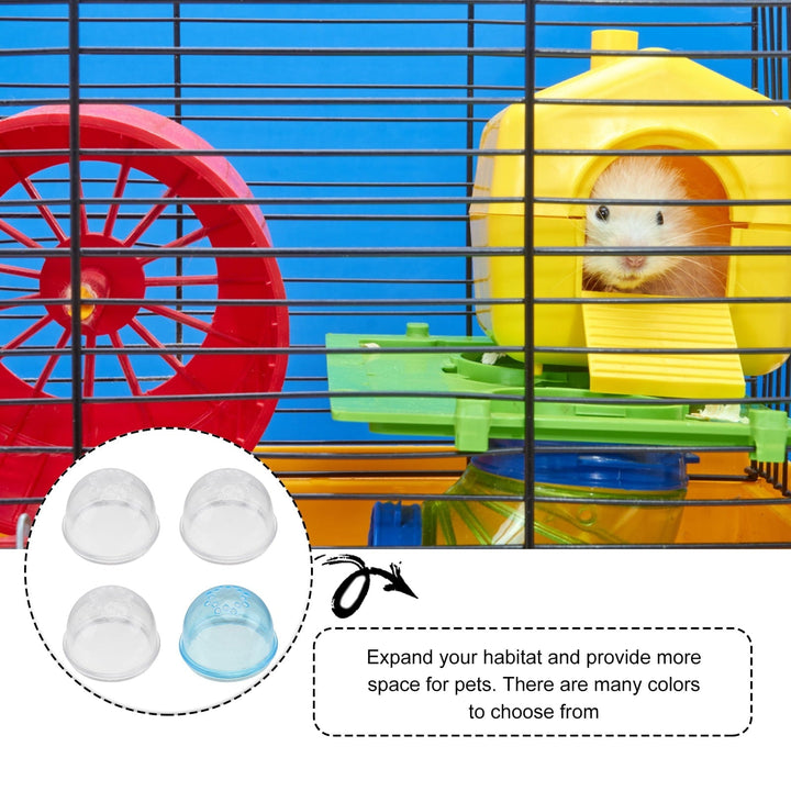 Yuanmiaoke 4Pcs Hamster Cage External Plugs Pet Tunnel Plugs Pipe Stopper (Random Color)