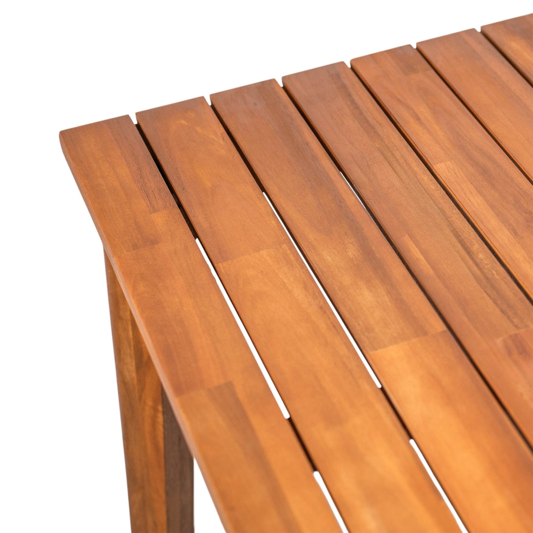 Christopher Knight Home 71" Outdoor Rectangular Dining Table, Solid Wood Patio Table with Natural Grain Finish