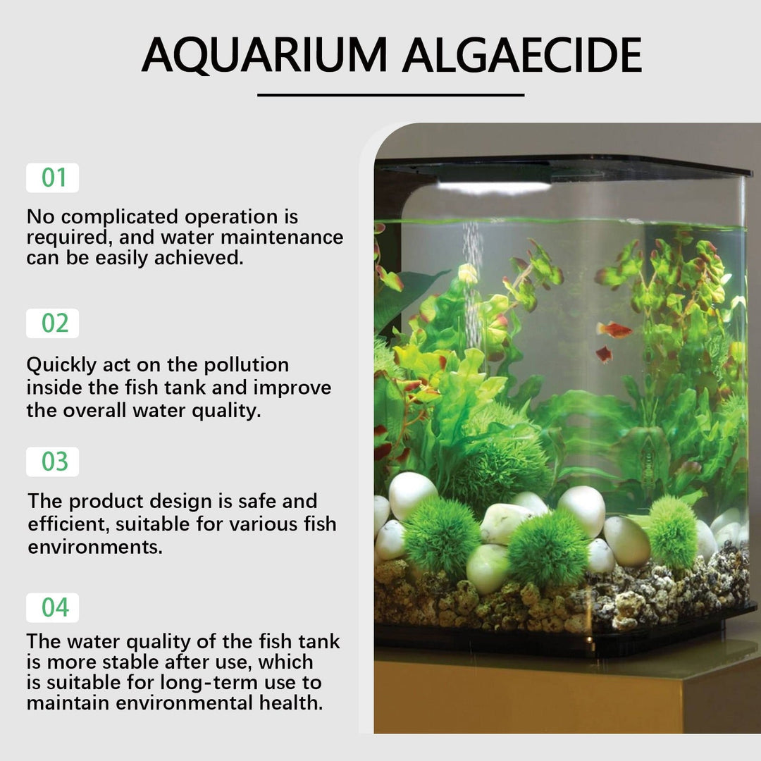 100ml Aquarium Algaecide & Water Cleaner for Fish Tanks | Reduces Sludge, Controls Algae Growth, Purifies Water – Safe for Freshwater & Saltwater