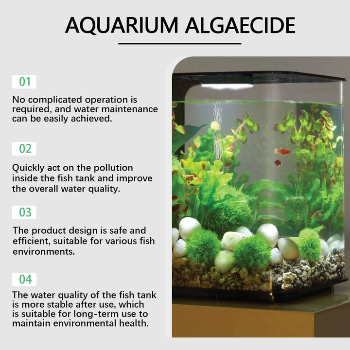 100ml Aquarium Algaecide & Water Cleaner for Fish Tanks | Reduces Sludge, Controls Algae Growth, Purifies Water – Safe for Freshwater & Saltwater