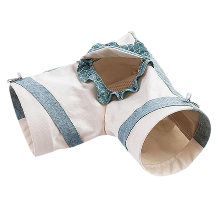 TOOYFUL Guinea Pig Tunnel Cave Self Entertainment Portable Corner Tunnel Hamster Hideout Toy for Chinchilla Small Animals Ferret Mice L