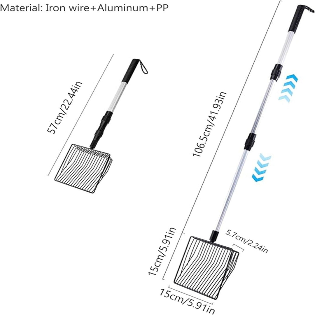 3 in 1 Stretchable Chicken Poop Scooper Chicken Coop Accessories Sifting Shovel for Chicken Coop Chicken Litter Scoop Supplies Separating Poo and Debris from Sand