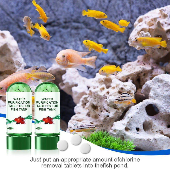 Z 2pcs Powerful Aquarium Water Purification Tablet - Fast Water Purification - Aqua Safe for Fish Tank - Water Purification Tablets for Fish Tank - Aquarium