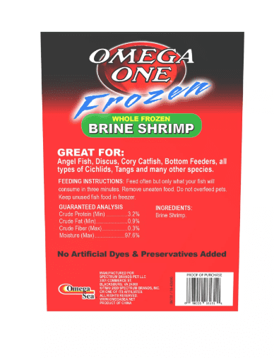 Omega™ One Frozen Brine Shrimp Fish Food, 3.5 Oz