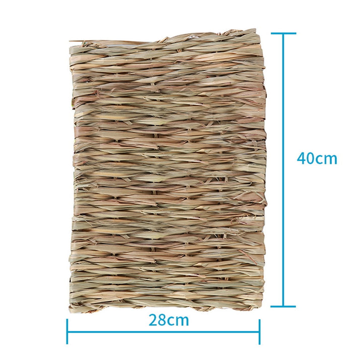 40 X28x1cm Bunny Toys Hamster Straw Bed Hamster House Rabbit Cushion Straw Pet Mat Playard Bedding Rabbit Chewing Toy